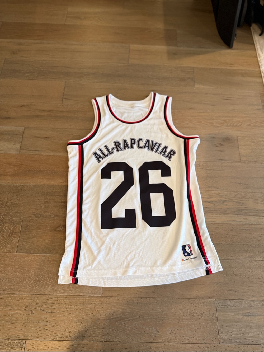Rapcaviar NBA white basketball jersey